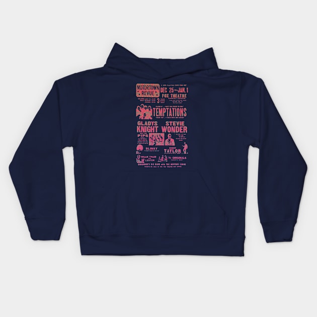 Motown Revue poster Kids Hoodie by HAPPY TRIP PRESS